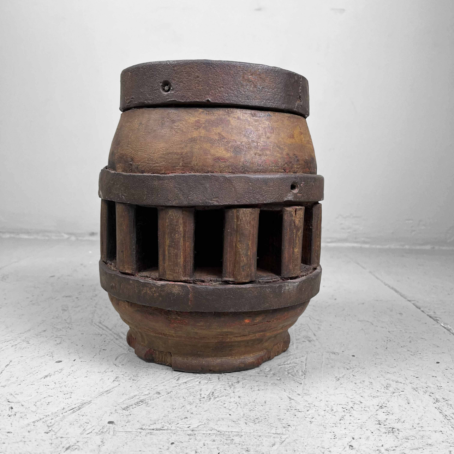 Antique Wooden Wheel Hub Japan.