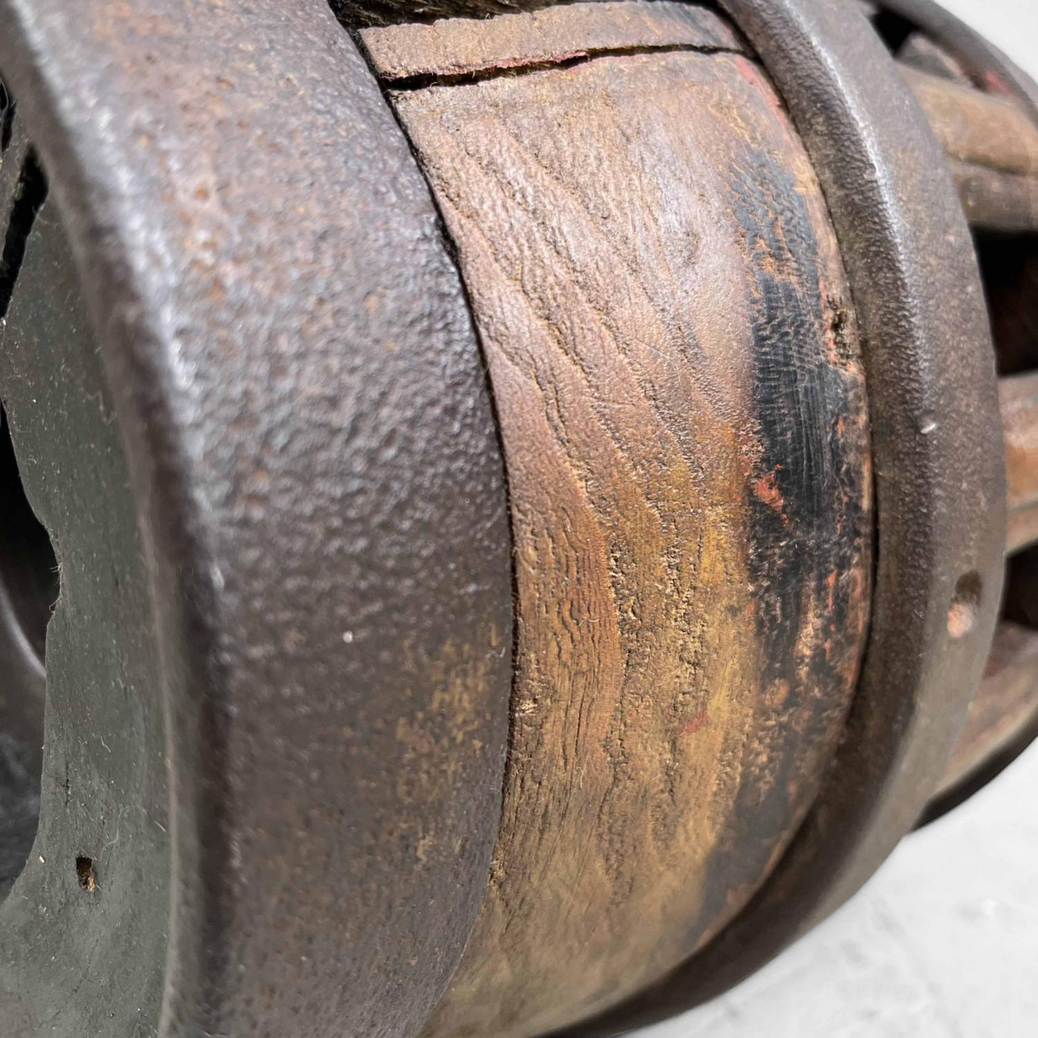Antique Wooden Wheel Hub Japan.