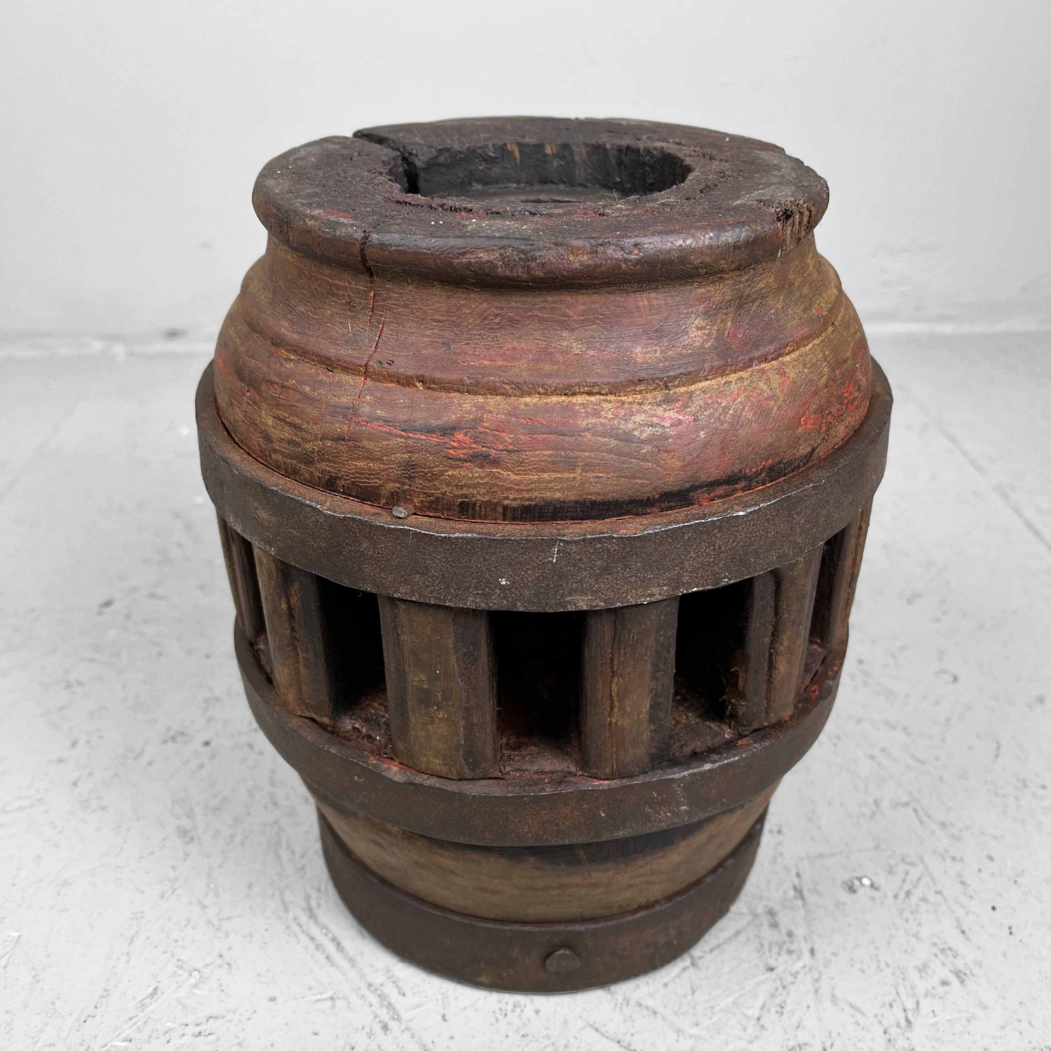 Antique Wooden Wheel Hub Japan.