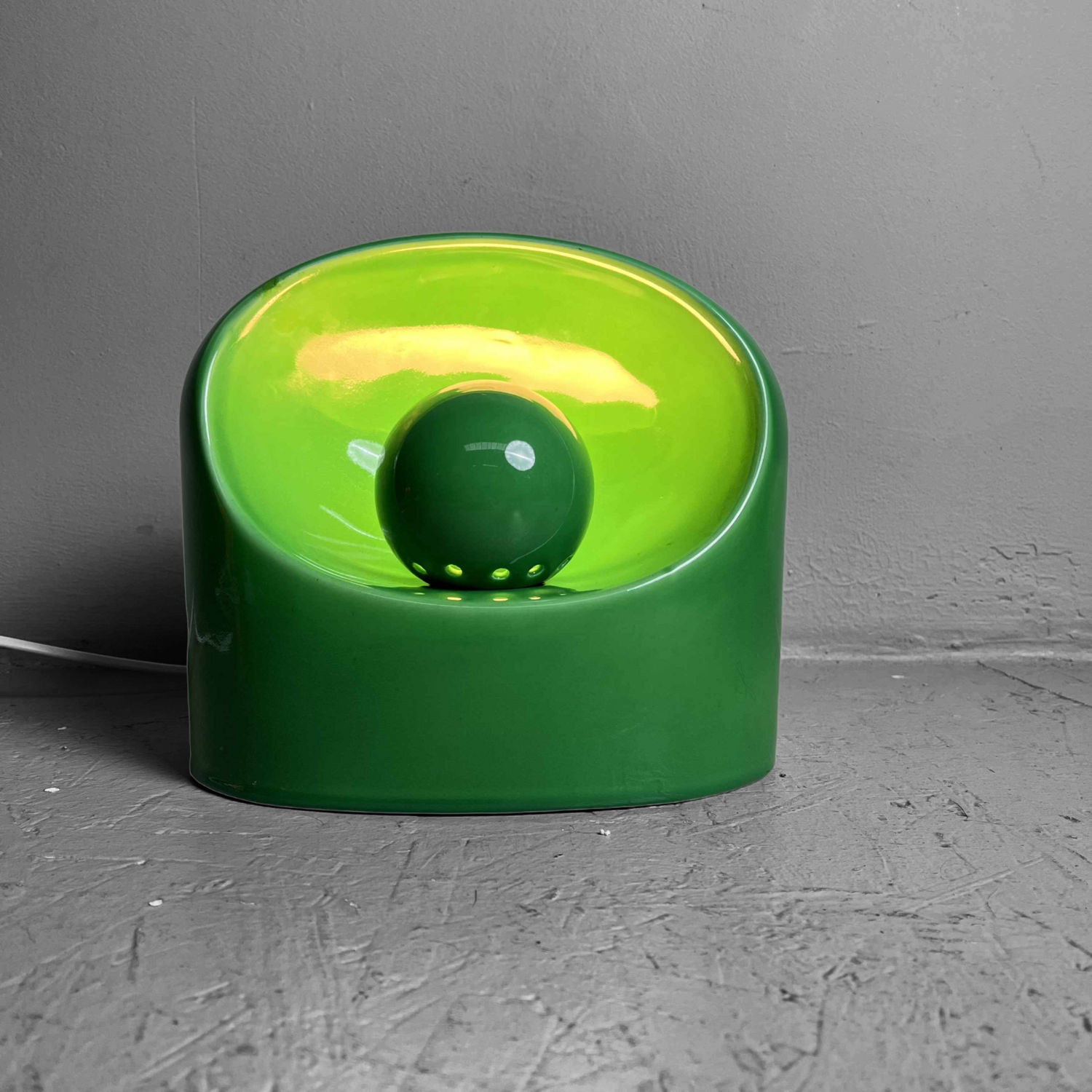 Groene Mid Century Ceramic Lamp SC3 door Marcello Cuneo, Italië