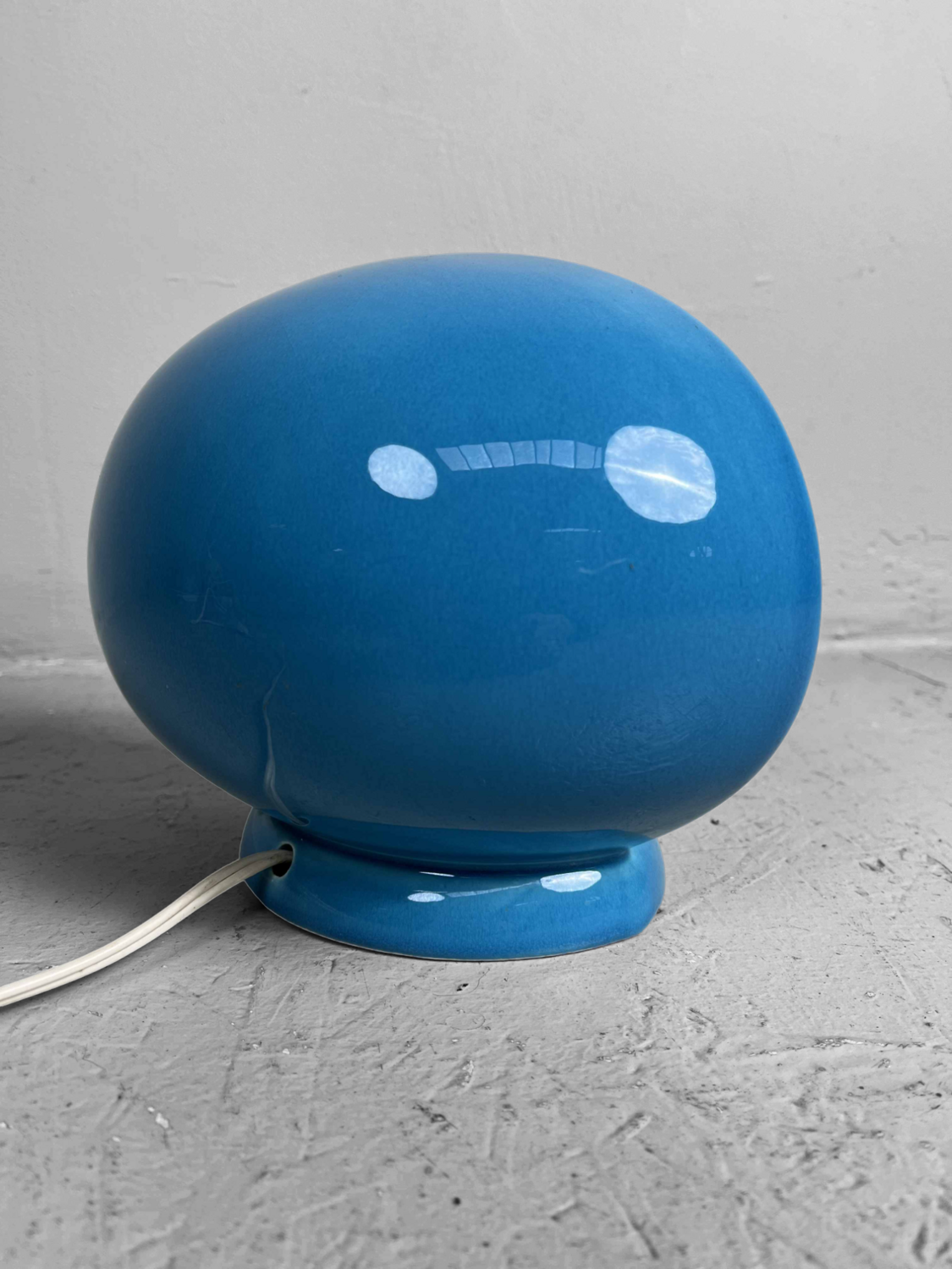 Blauwe Mid Century Ceramic Lamp SC3 door Marcello Cuneo, Italië