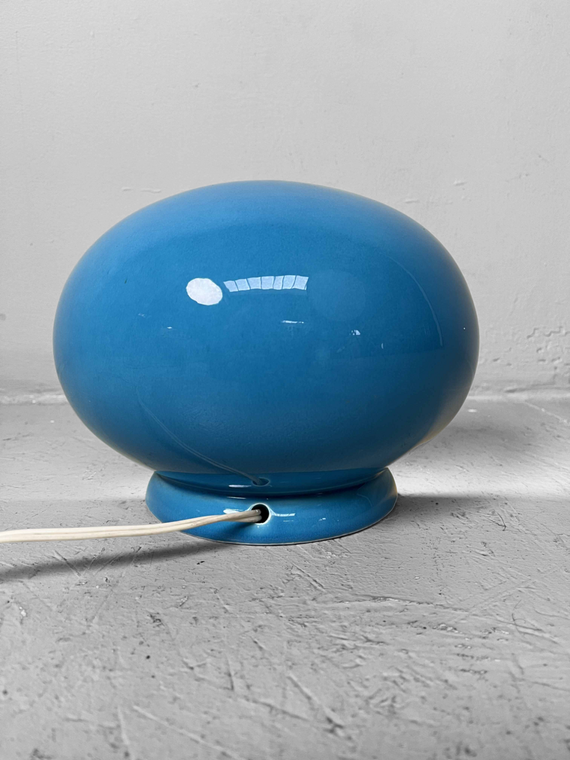 Blauwe Mid Century Ceramic Lamp SC3 door Marcello Cuneo, Italië