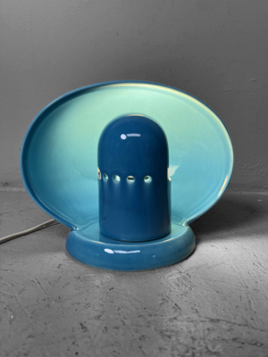 Blauwe Mid Century Ceramic Lamp SC3 door Marcello Cuneo, Italië