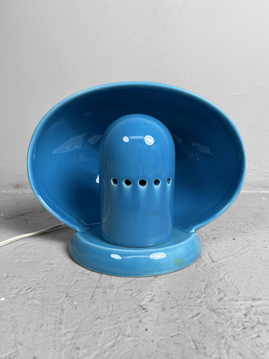 Blauwe Mid Century Ceramic Lamp SC3 door Marcello Cuneo, Italië