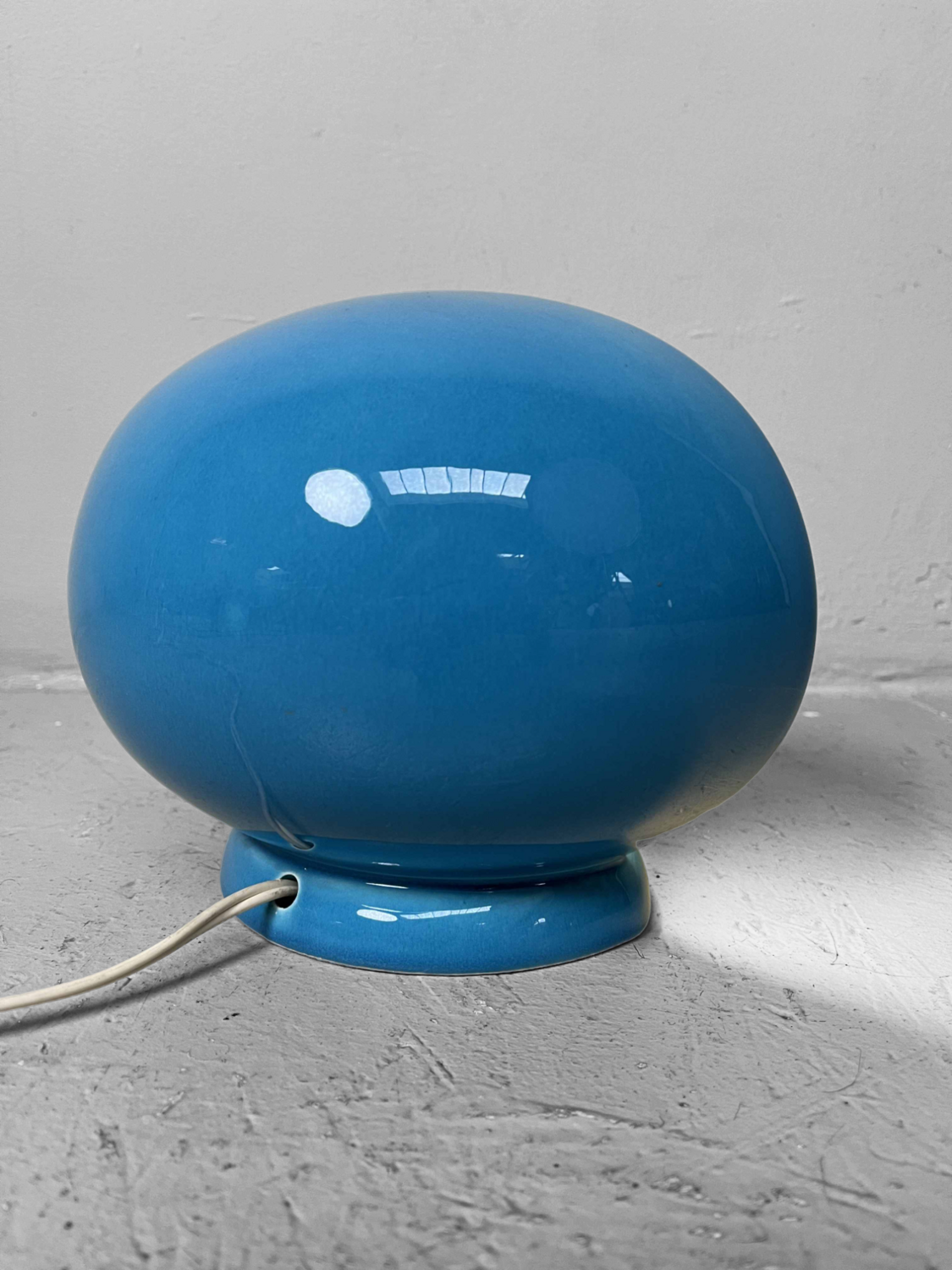 Blauwe Mid Century Ceramic Lamp SC3 door Marcello Cuneo, Italië