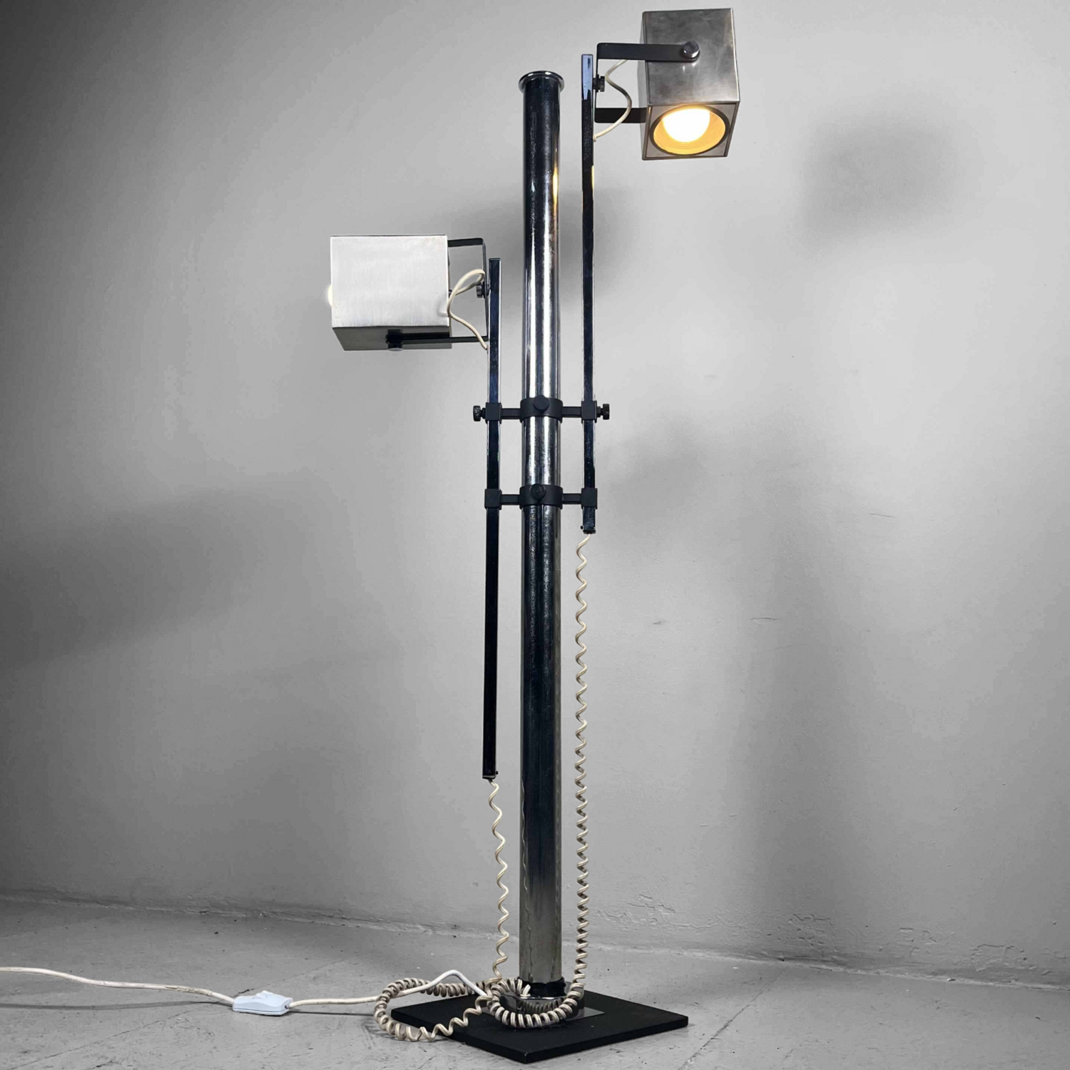 Adjustable Mid Century Floor Lamp by Pat Hoffman for Lucitalia, 70s