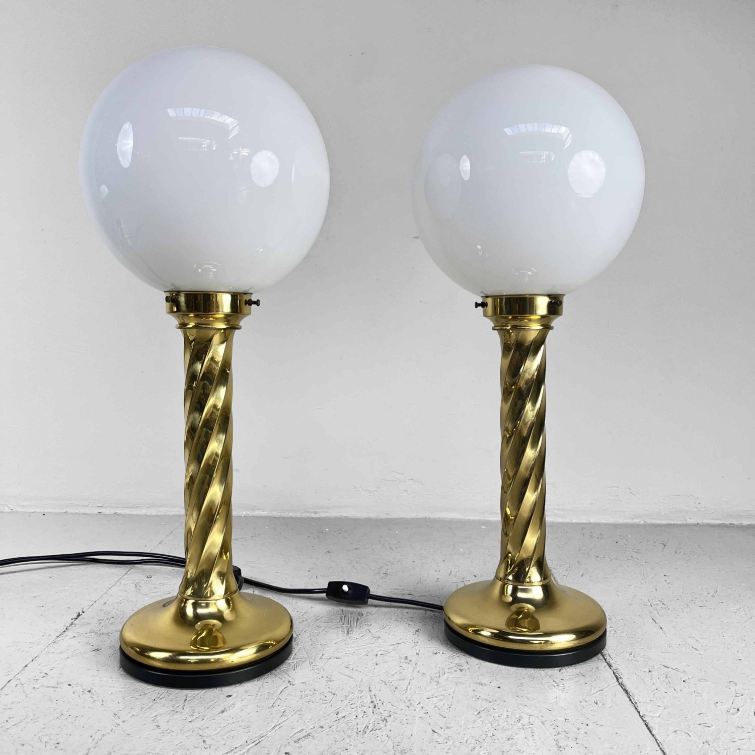 Set of Beautiful Vintage Table Lamps by Rogo Leuchten, 1970s Set of Beautiful Vintage Table Lamps by Rogo Leuchten, 1970s