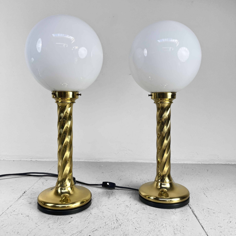 Set of Beautiful Vintage Table Lamps by Rogo Leuchten, 1970s