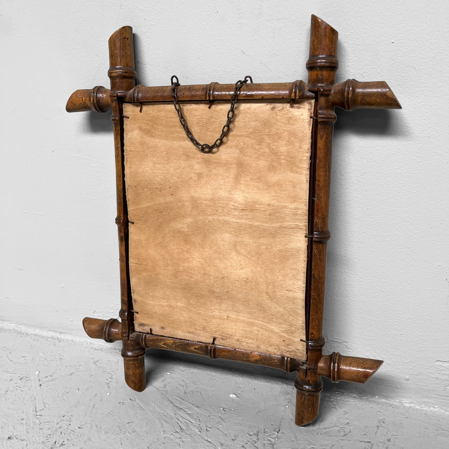 Vintage Faux Bamboo Mirror 50s