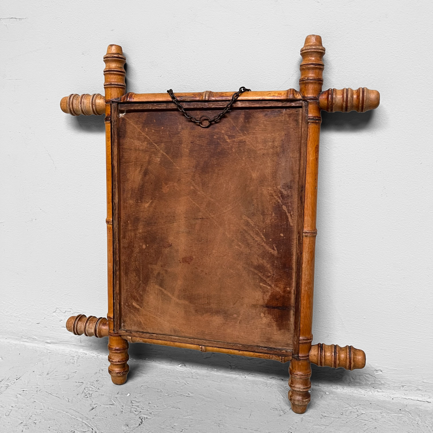 Vintage Faux Bamboo Mirror 50s