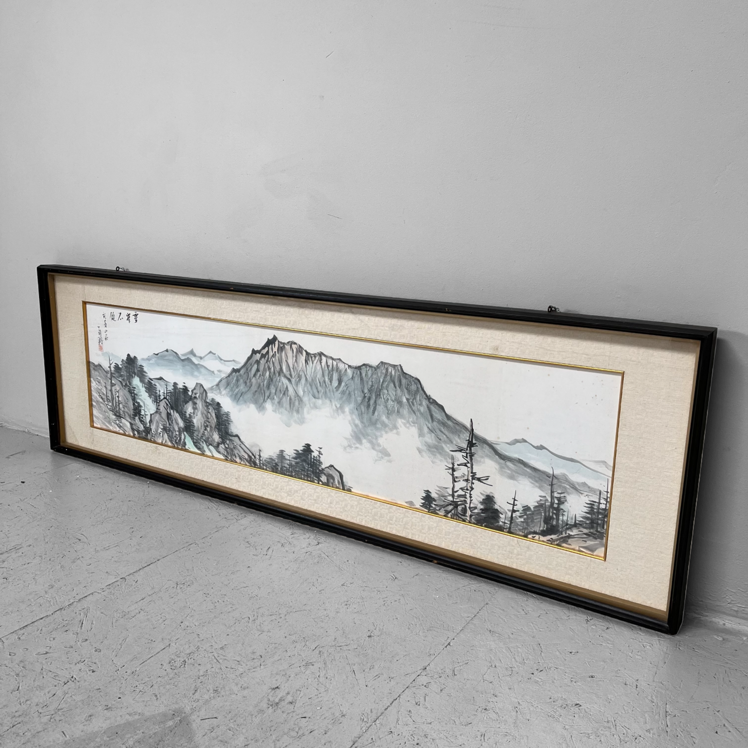 Muurdecoratie Berglandschap in inkt, Japan, vroege Shōwa.