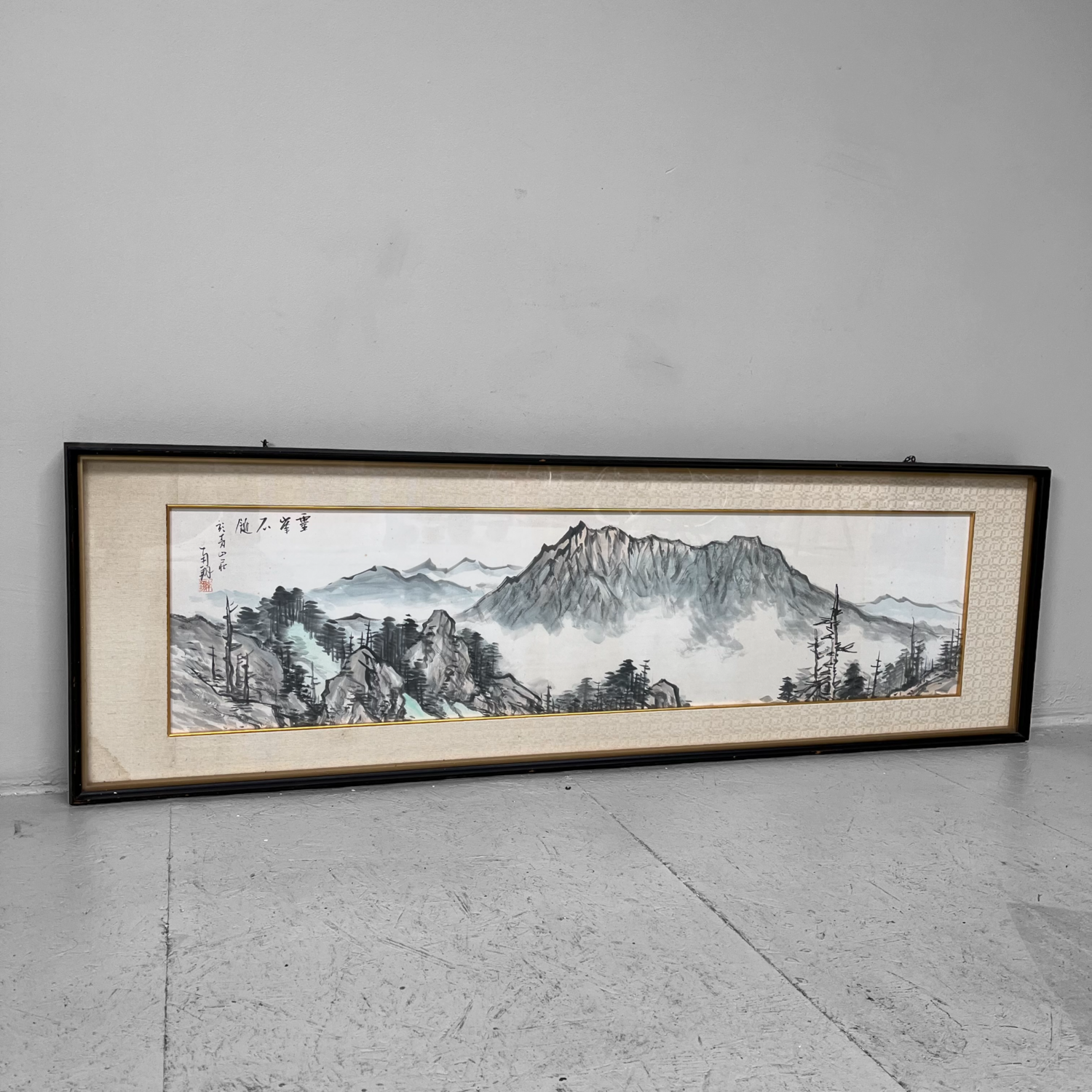 Muurdecoratie Berglandschap in inkt, Japan, vroege Shōwa.