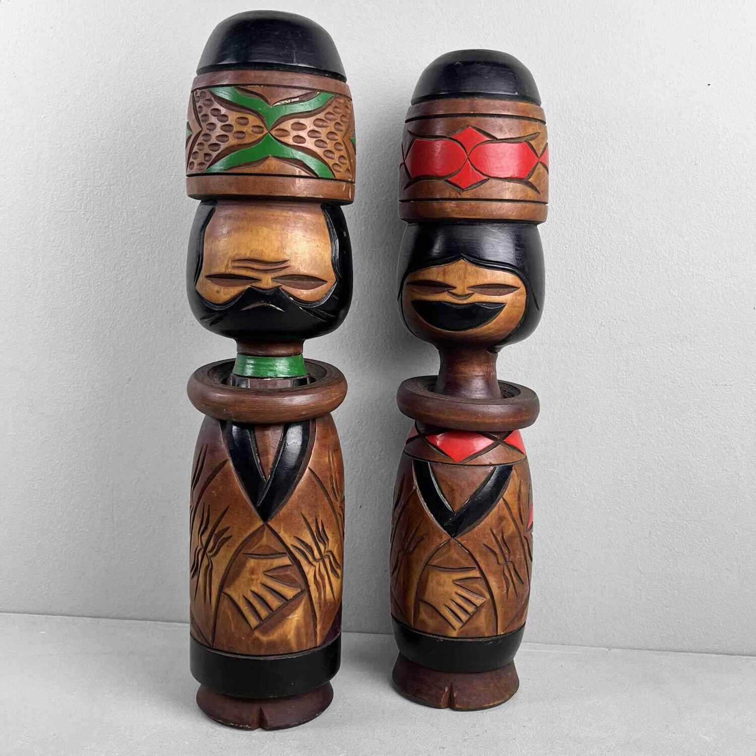 Vintage kokeshi made by Ainu