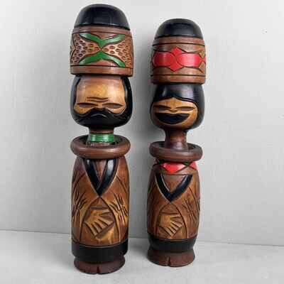 Vintage kokeshi made by Ainu