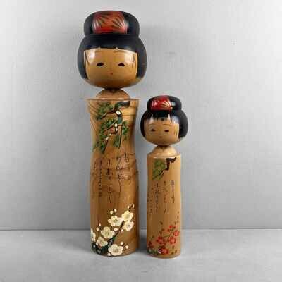 Prachtige vintage sosaku kokeshi door Takahashi Tatsuro