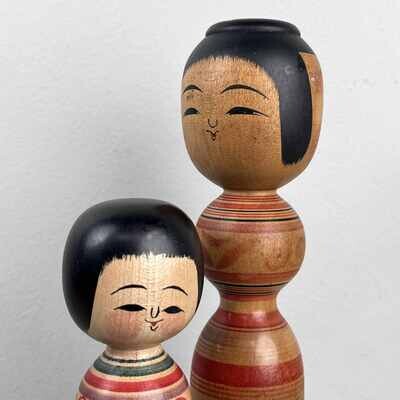 Tsugaru familie dento vintage kokeshi door Abo Masafumi