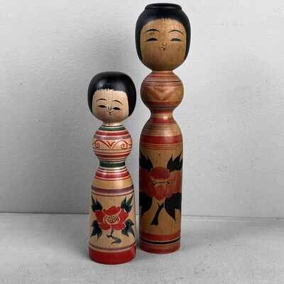 Tsugaru familie dento vintage kokeshi door Abo Masafumi