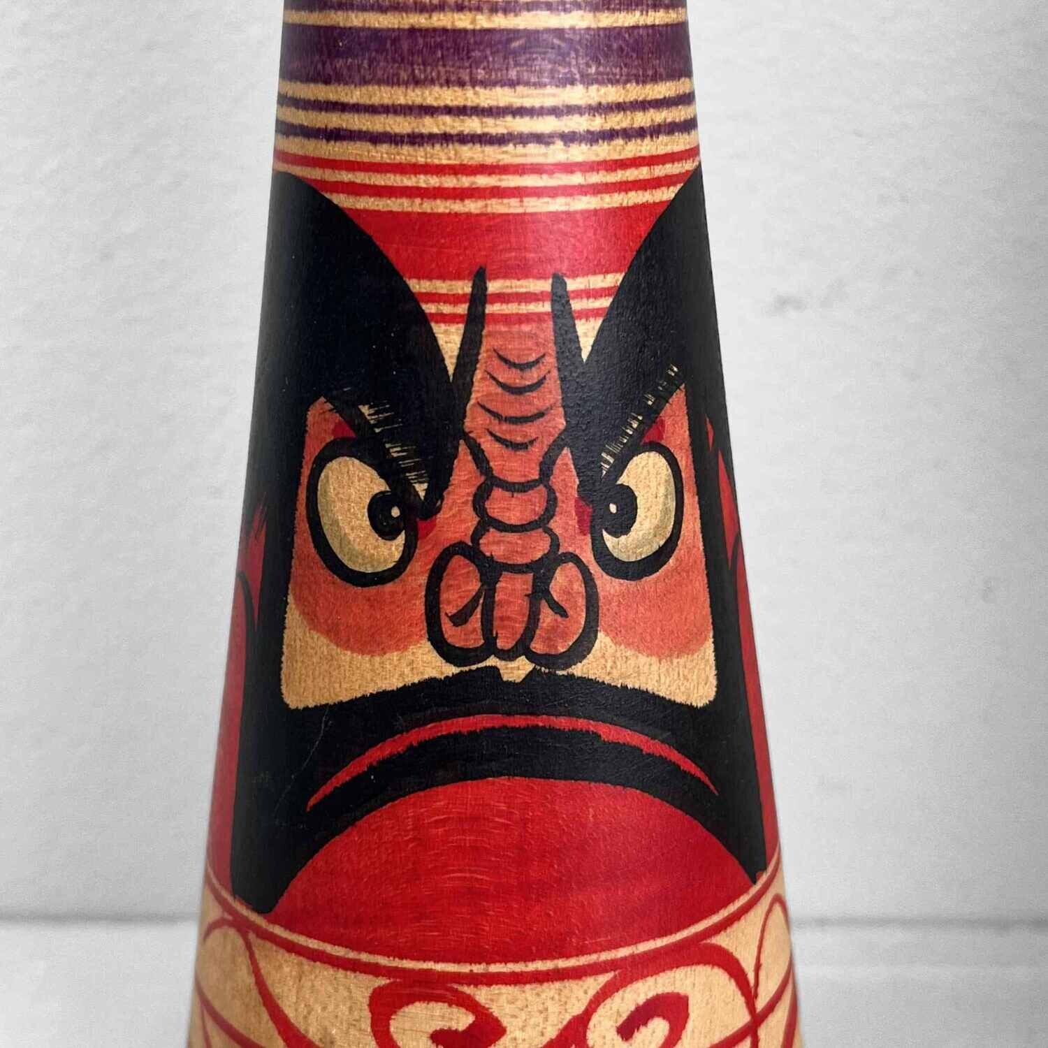 Tsugaru family vintage dento kokeshi by Okuse Tetsunori and Mauri Senzo RARE
