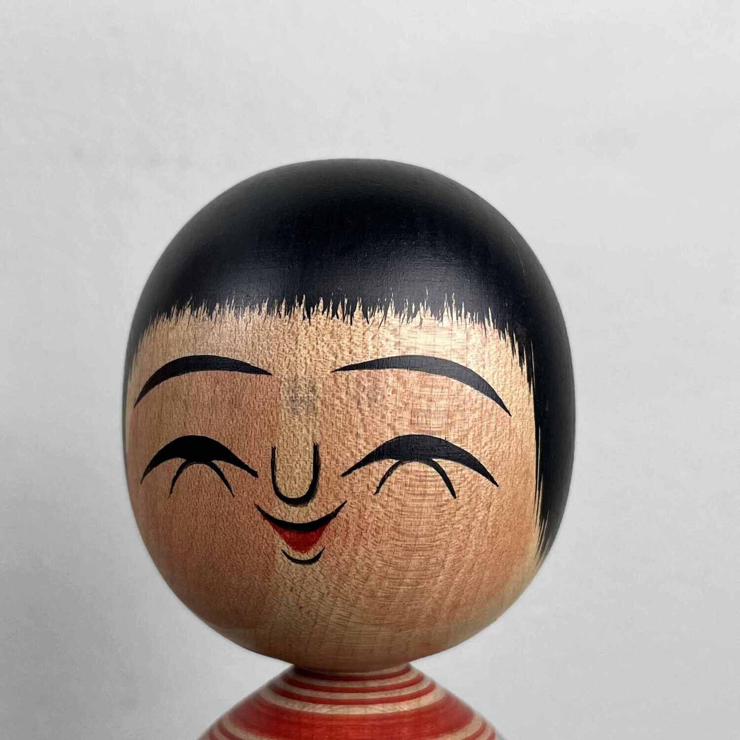Tsugaru family vintage dento kokeshi by Okuse Tetsunori and Mauri Senzo RARE