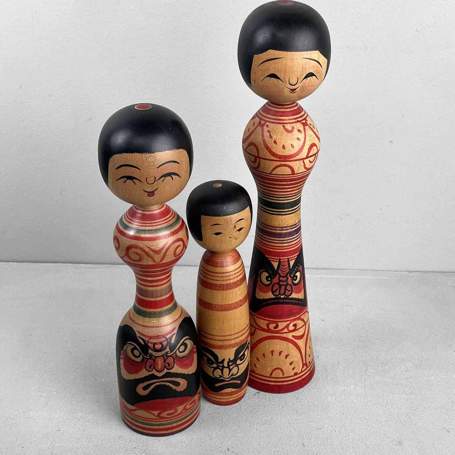 Tsugaru family dento vintage kokeshi by Mauri Senzo and Shimazu Seiichi
