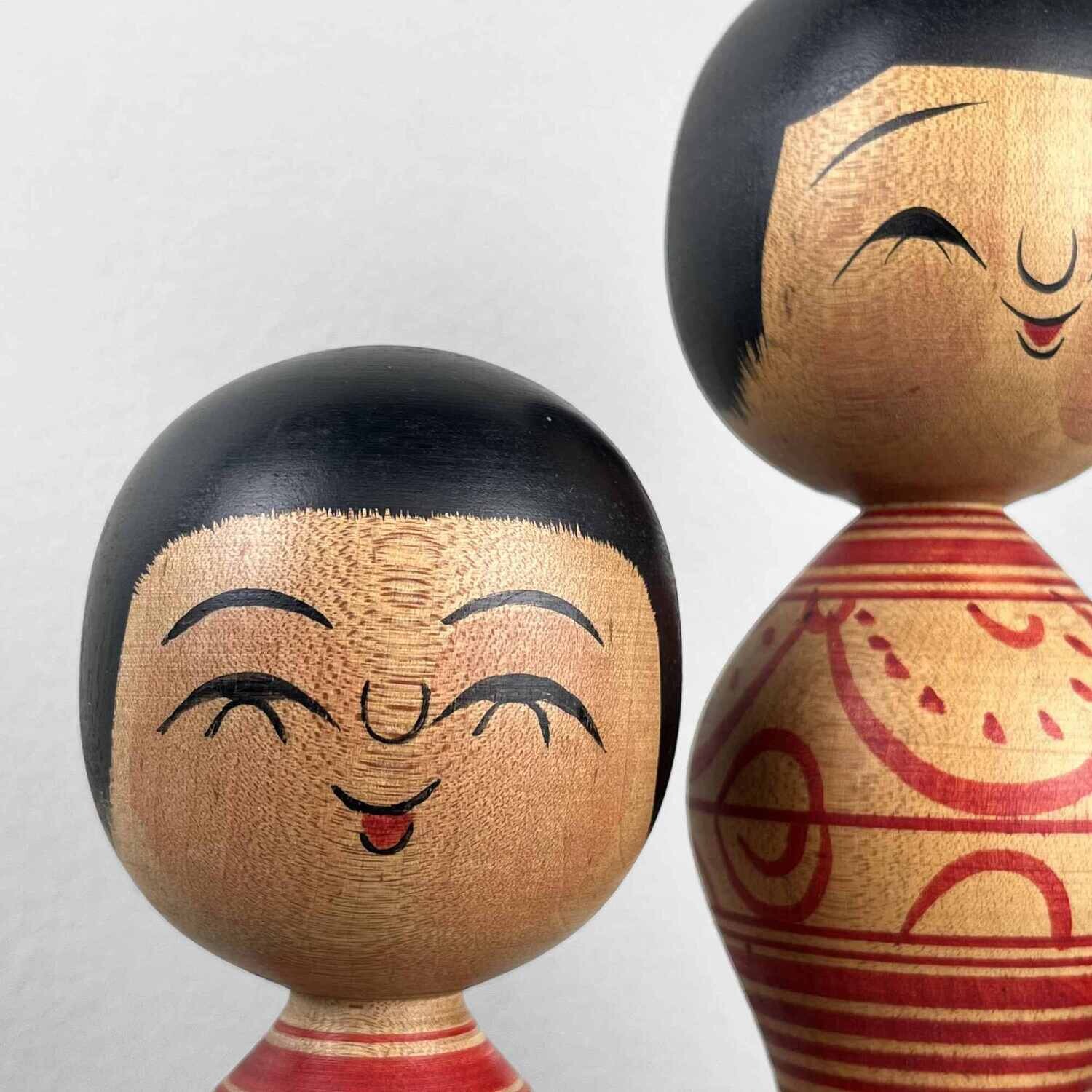 Tsugaru family dento vintage kokeshi by Mauri Senzo and Shimazu Seiichi