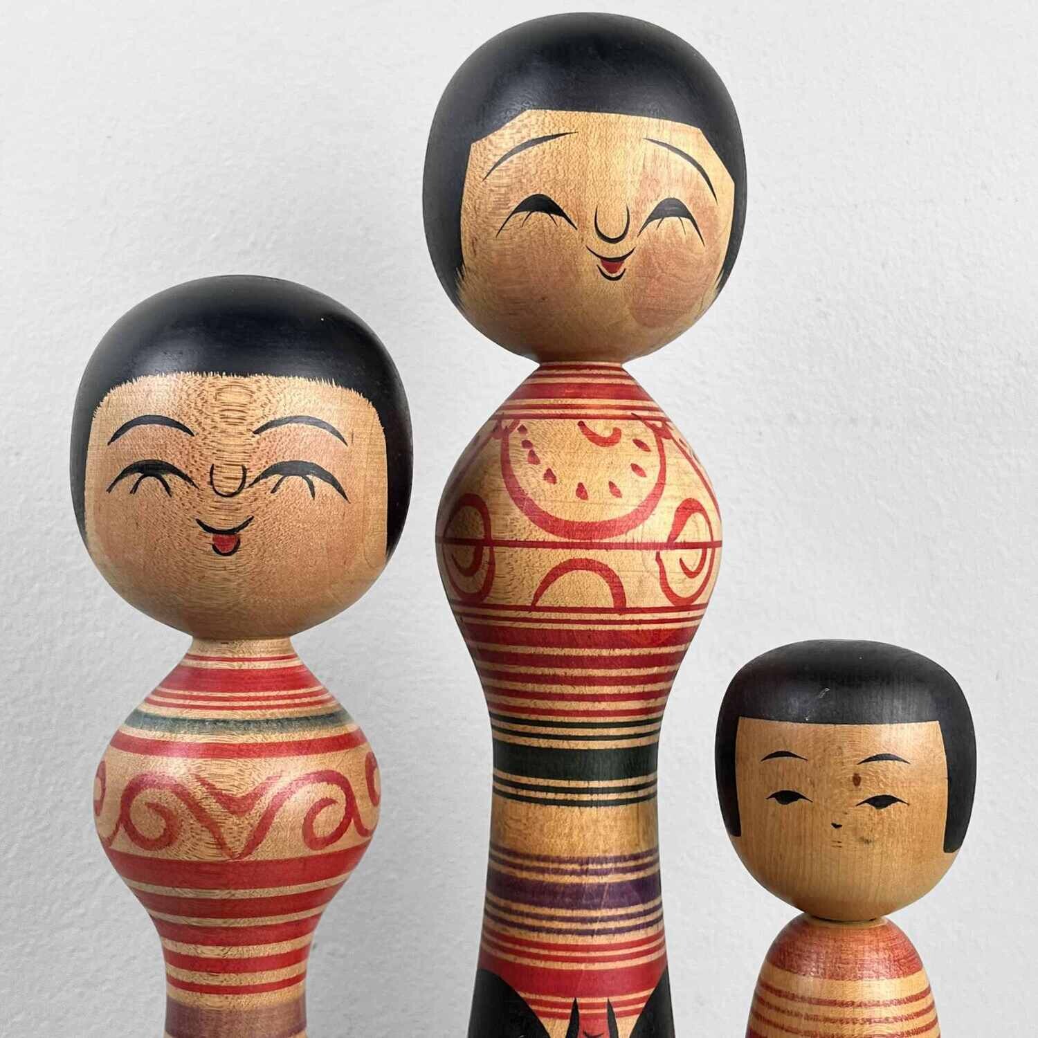 Tsugaru family dento vintage kokeshi by Mauri Senzo and Shimazu Seiichi