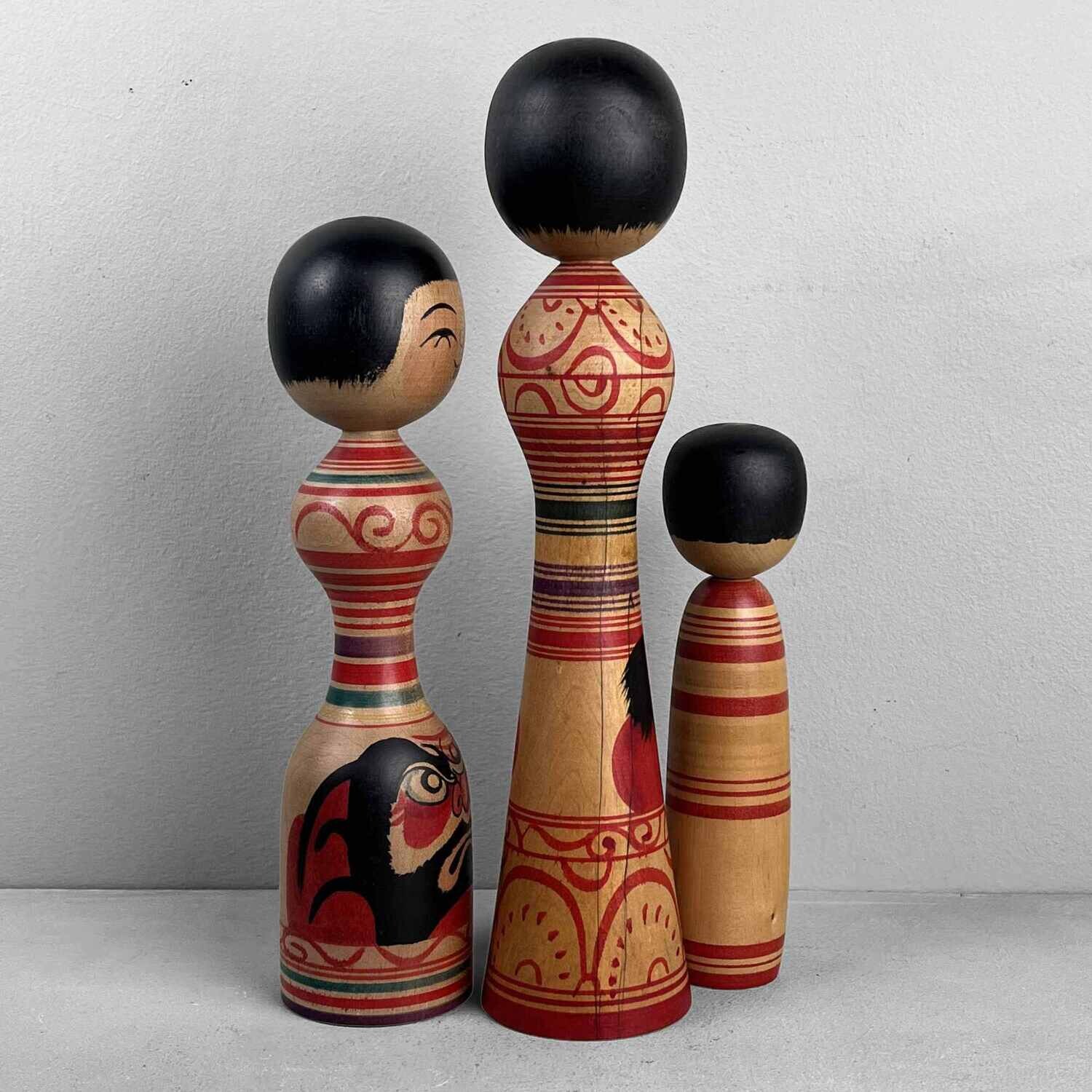 Tsugaru family dento vintage kokeshi by Mauri Senzo and Shimazu Seiichi
