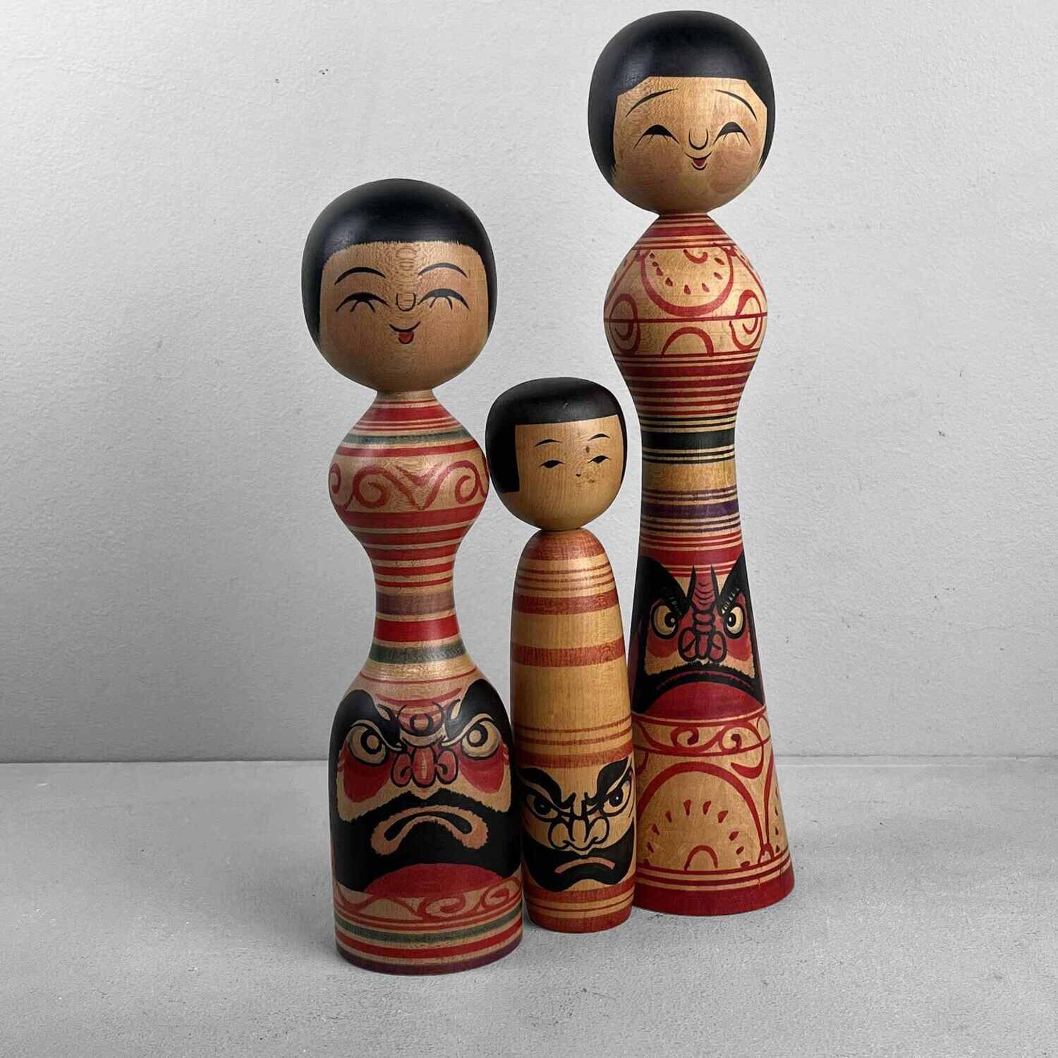 Tsugaru family dento vintage kokeshi by Mauri Senzo and Shimazu Seiichi
