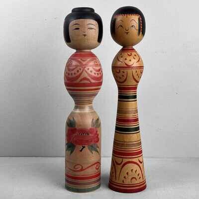 Tsugaru family dento vintage kokeshi by Abo Muchihide and Okuse Tetsunori Tsugaru family dento vintage kokeshi by Abo Muchihide and Okuse Tetsunori