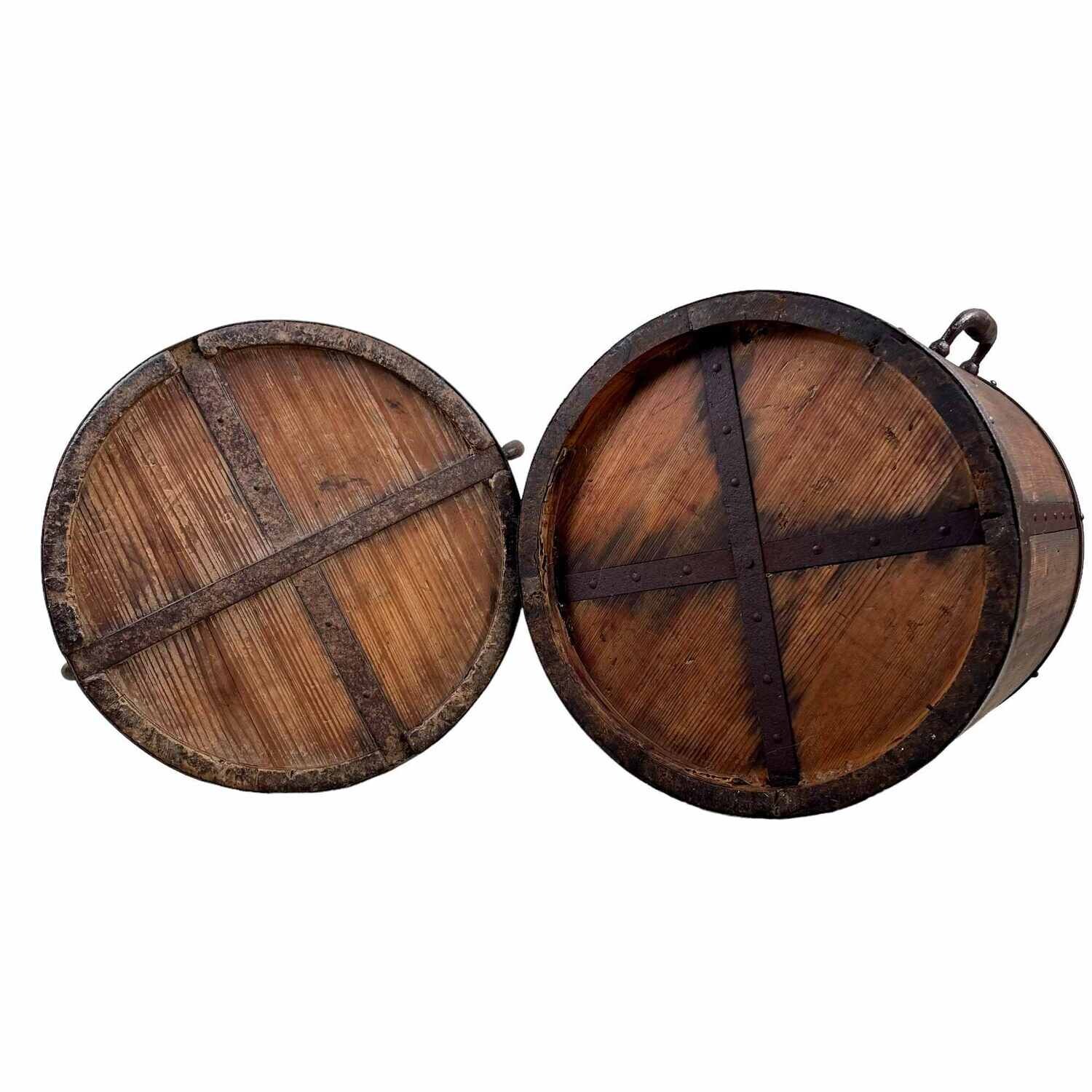 Set Antieke Handgemaakte Rijstmaat Emmers - Itomasu Meiji (1867-1912) Japan