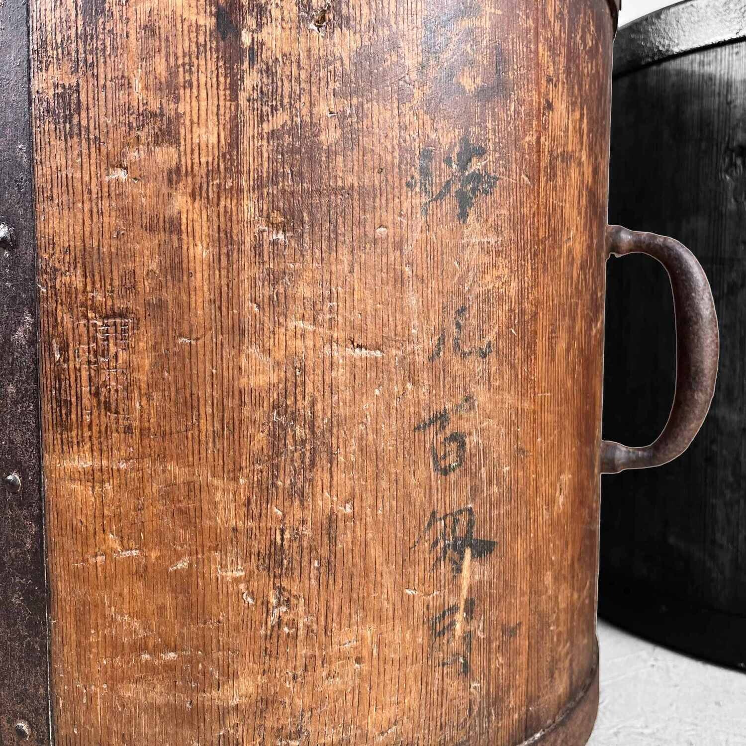 Set Antieke Handgemaakte Rijstmaat Emmers - Itomasu Meiji (1867-1912) Japan