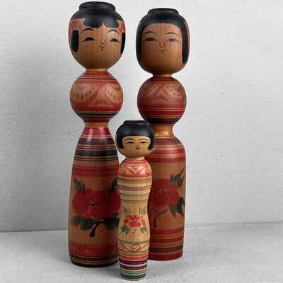 Tsugaru family vintage dento kokeshi