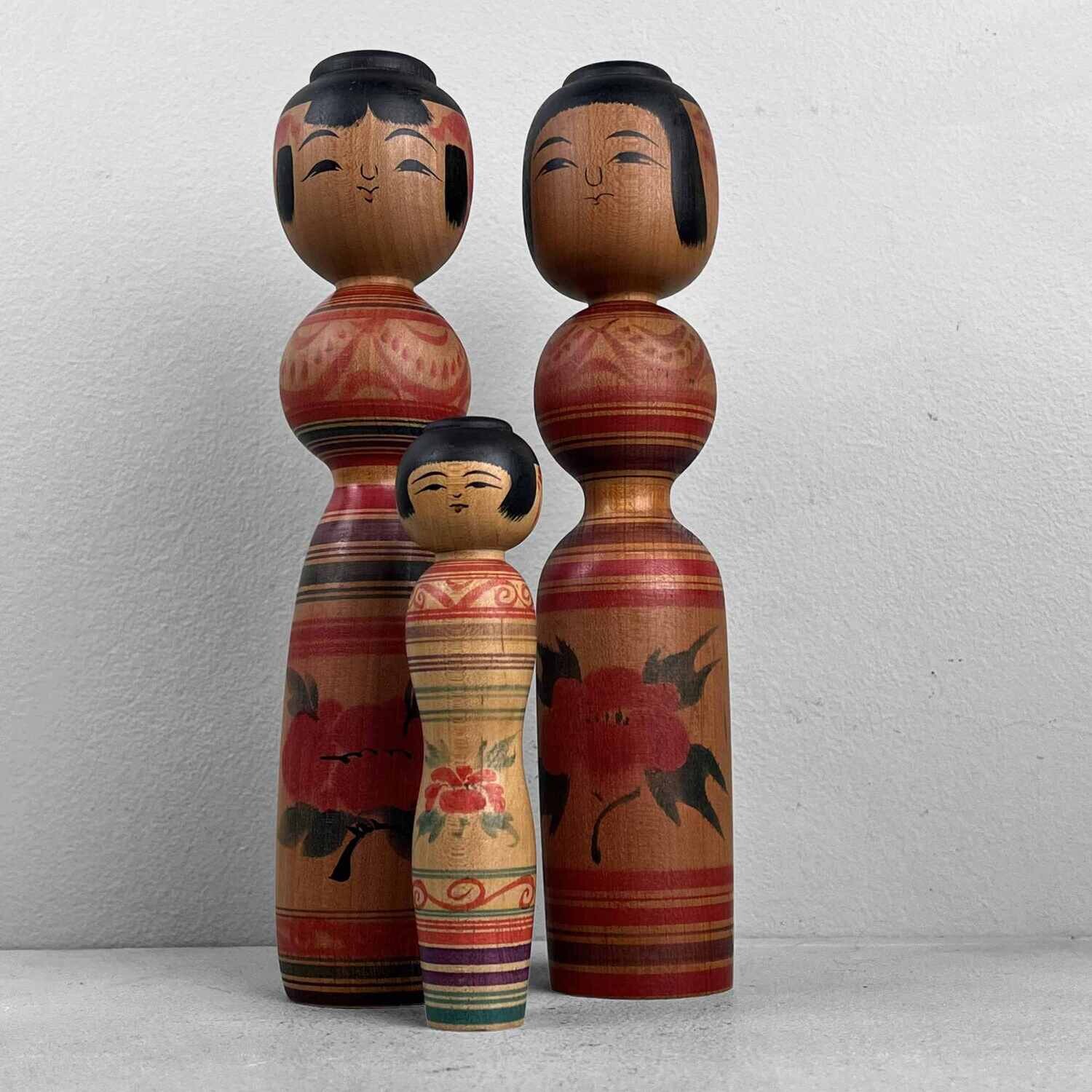 Tsugaru familie vintage dento kokeshi