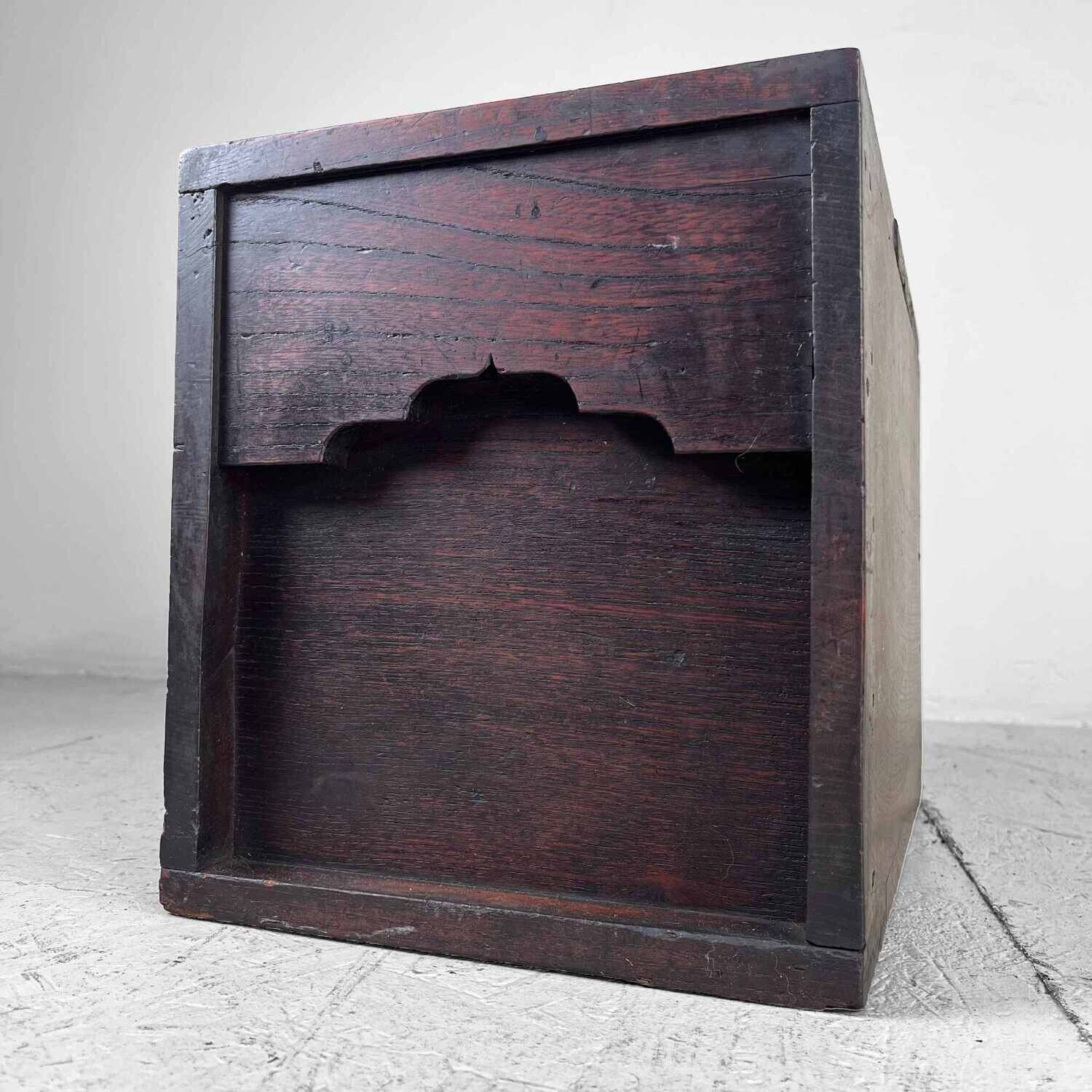 Antique Saisenbako (賽銭箱) Temple Sacrificial Block Japan Meiji-era