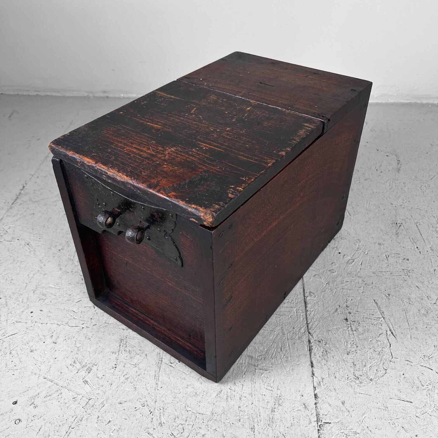 Antique Saisenbako (賽銭箱) Temple Sacrificial Block Japan Meiji-era