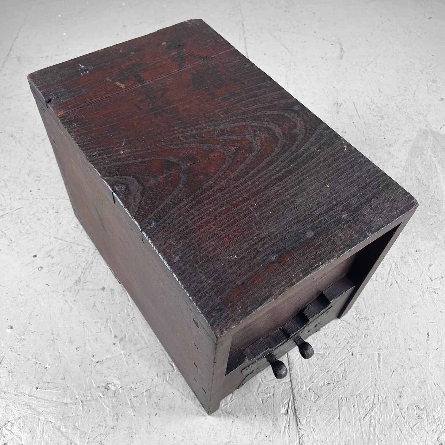 Antique Saisenbako (賽銭箱) Temple Sacrificial Block Japan Meiji-era