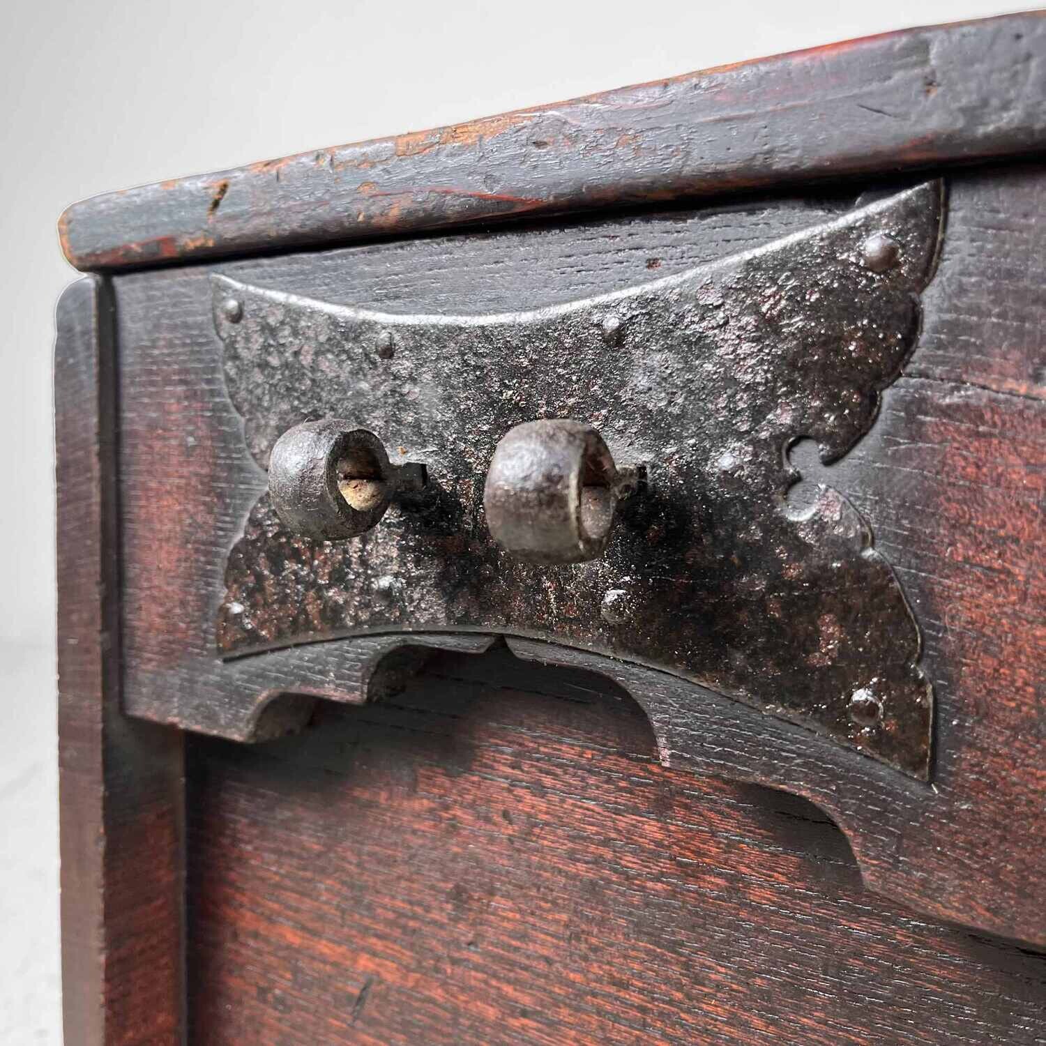 Antique Saisenbako (賽銭箱) Temple Sacrificial Block Japan Meiji-era