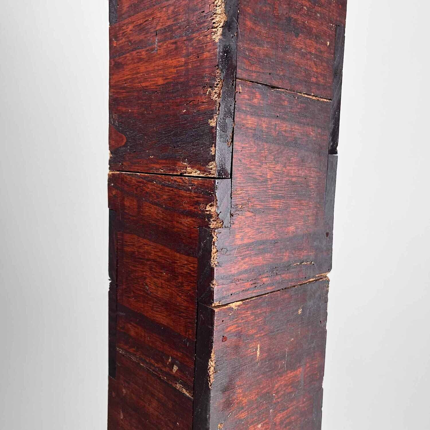 Antique Wooden Scroll Box, Japan, Meiji