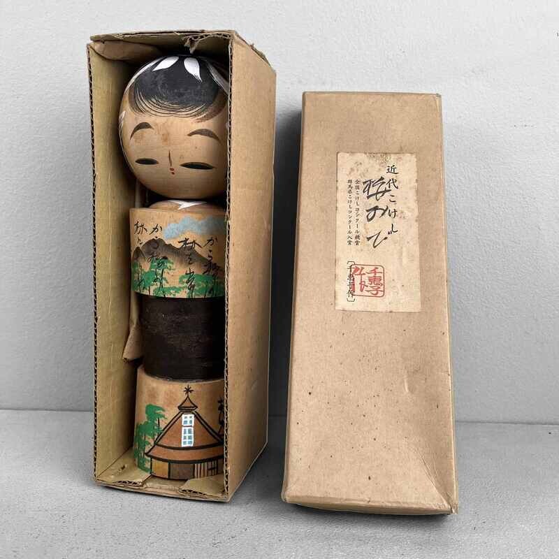 Vintage kokeshi with box