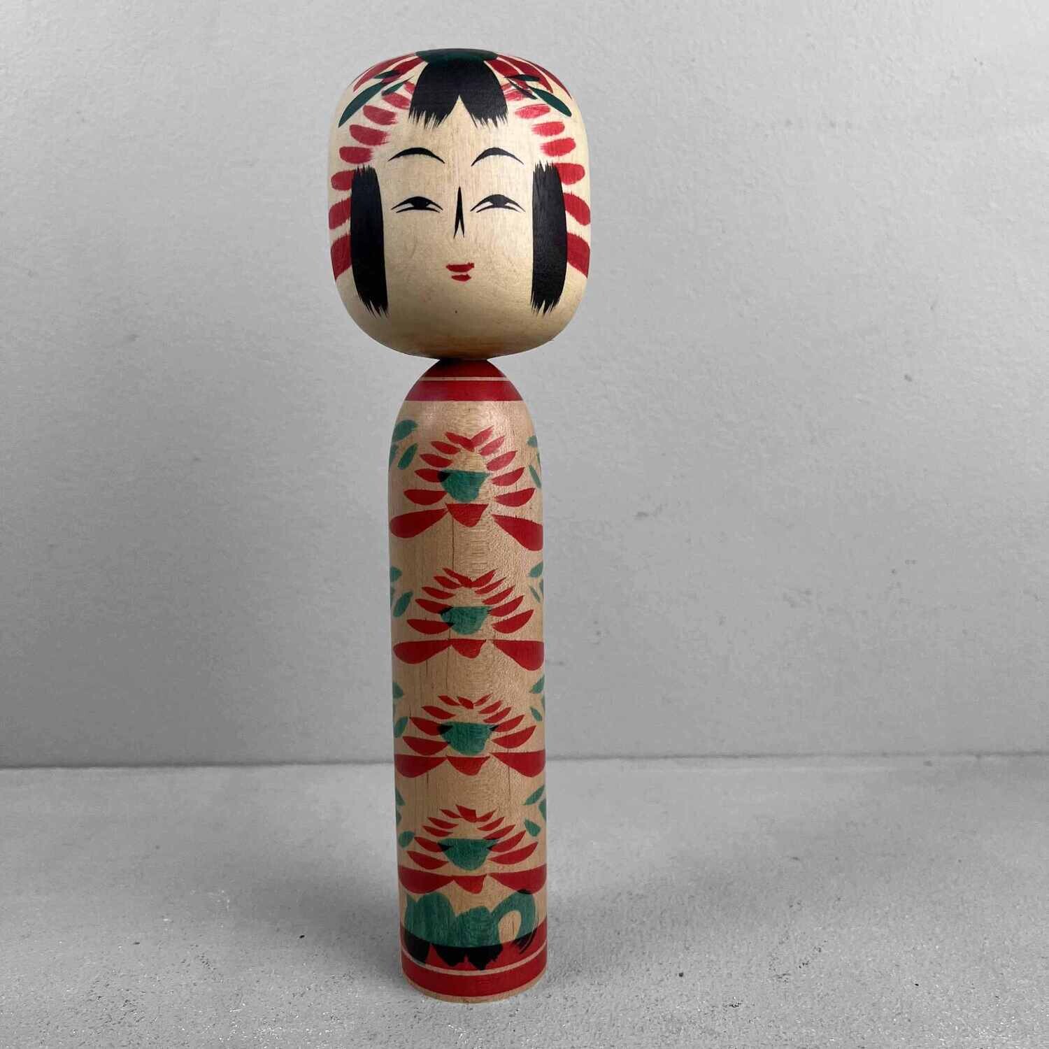 Vintage dento kokeshi met doos