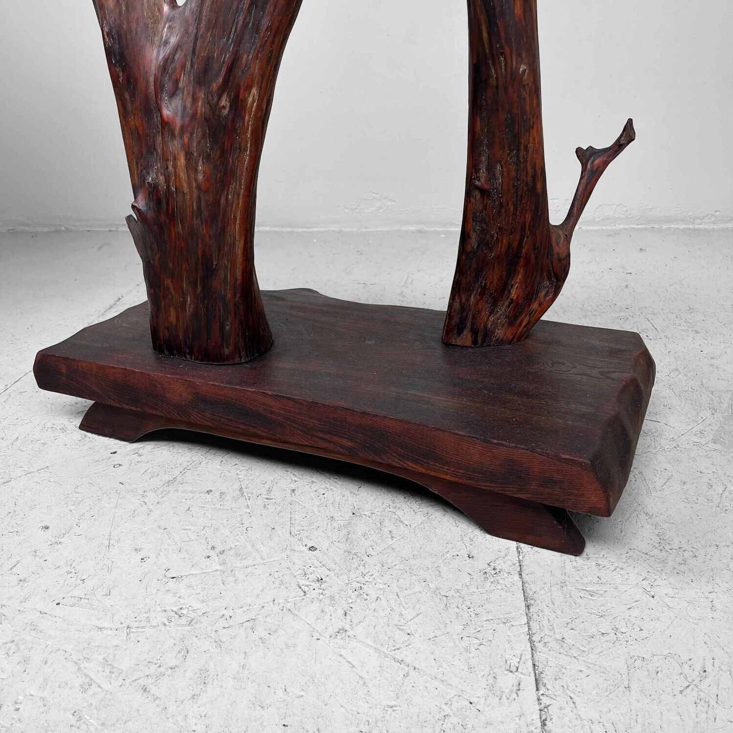 Houten Japanse Wabi Sabi Decoratie, jaren '40.