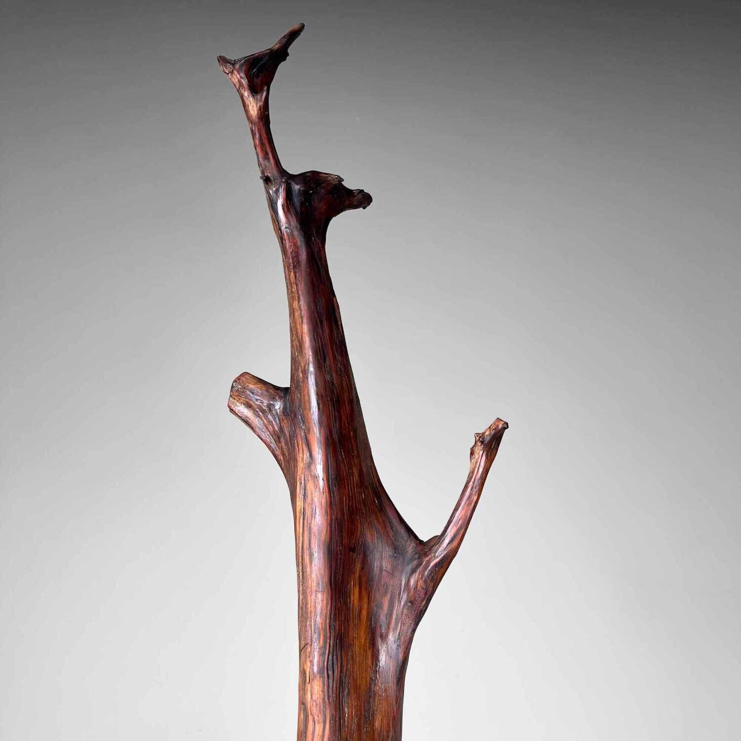 Houten Japanse Wabi Sabi Decoratie, jaren '40.