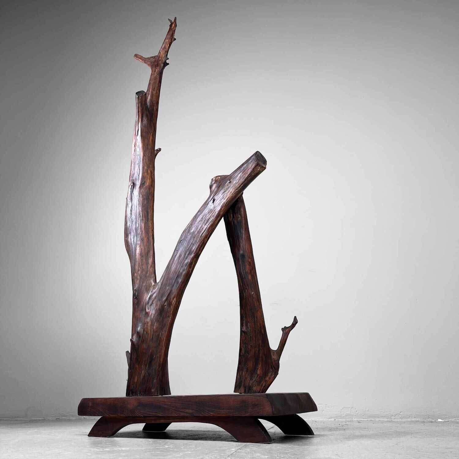 Wooden Japanese Wabi Sabi Decoration 1940s