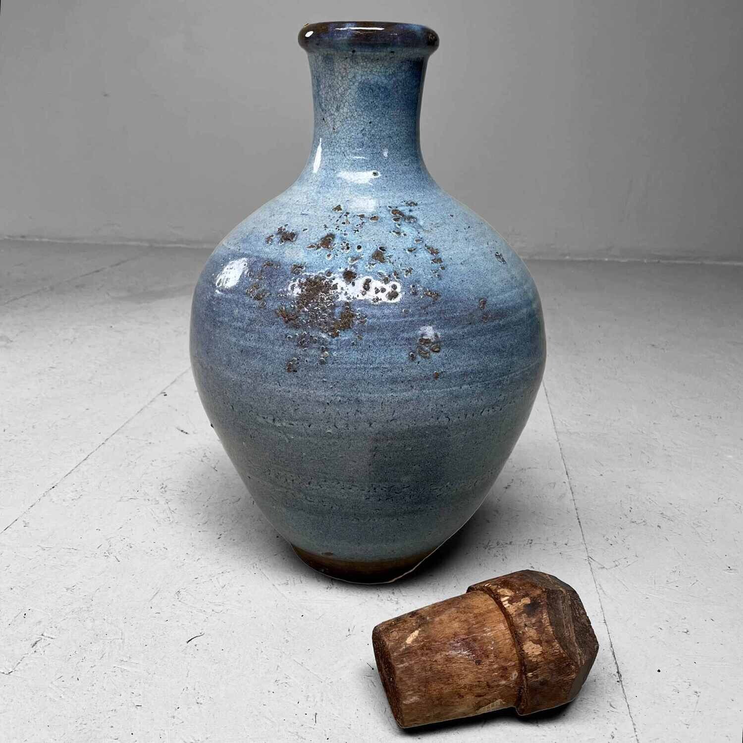 Naturally glazed Shigaraki Tsubo, Shōwa period, Japan