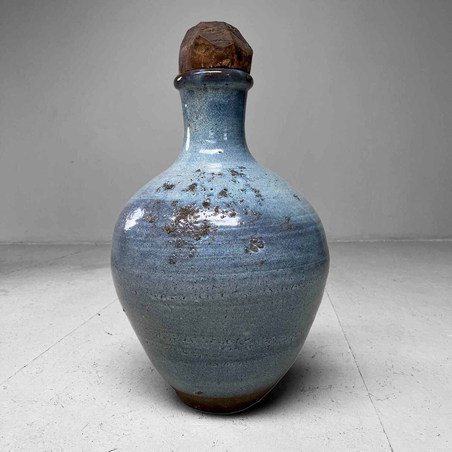 Naturally glazed Shigaraki Tsubo, Shōwa period, Japan