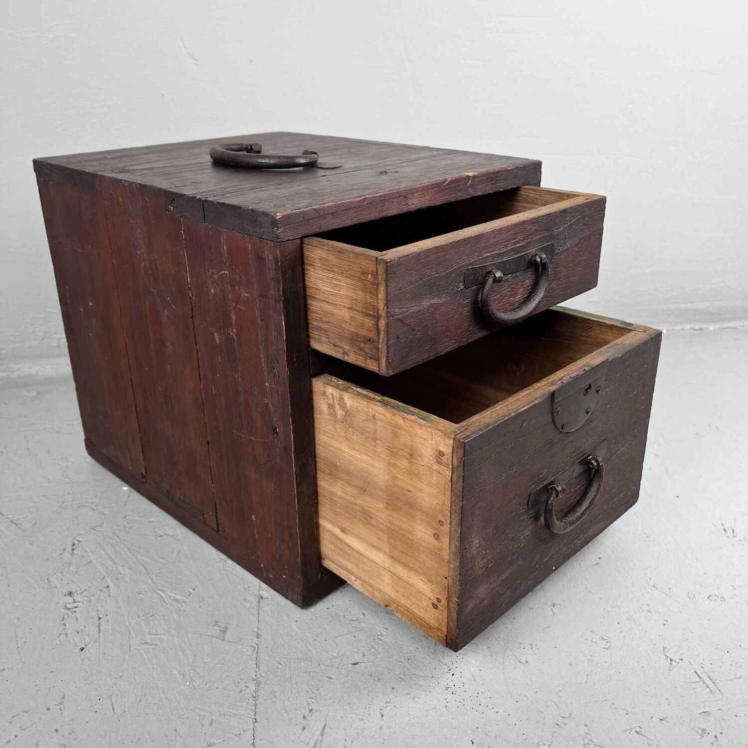 Antieke Haribako Tansu 針 箱 Meiji periode, Japan