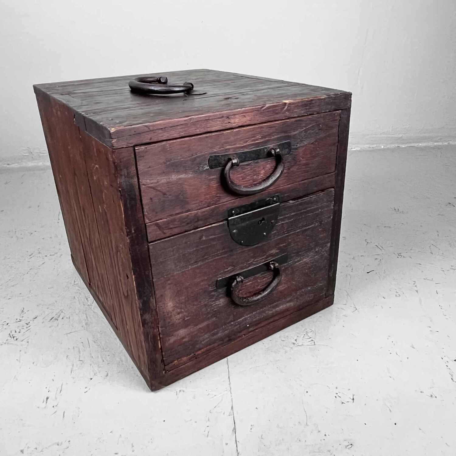 Antieke Haribako Tansu 針 箱 Meiji periode, Japan