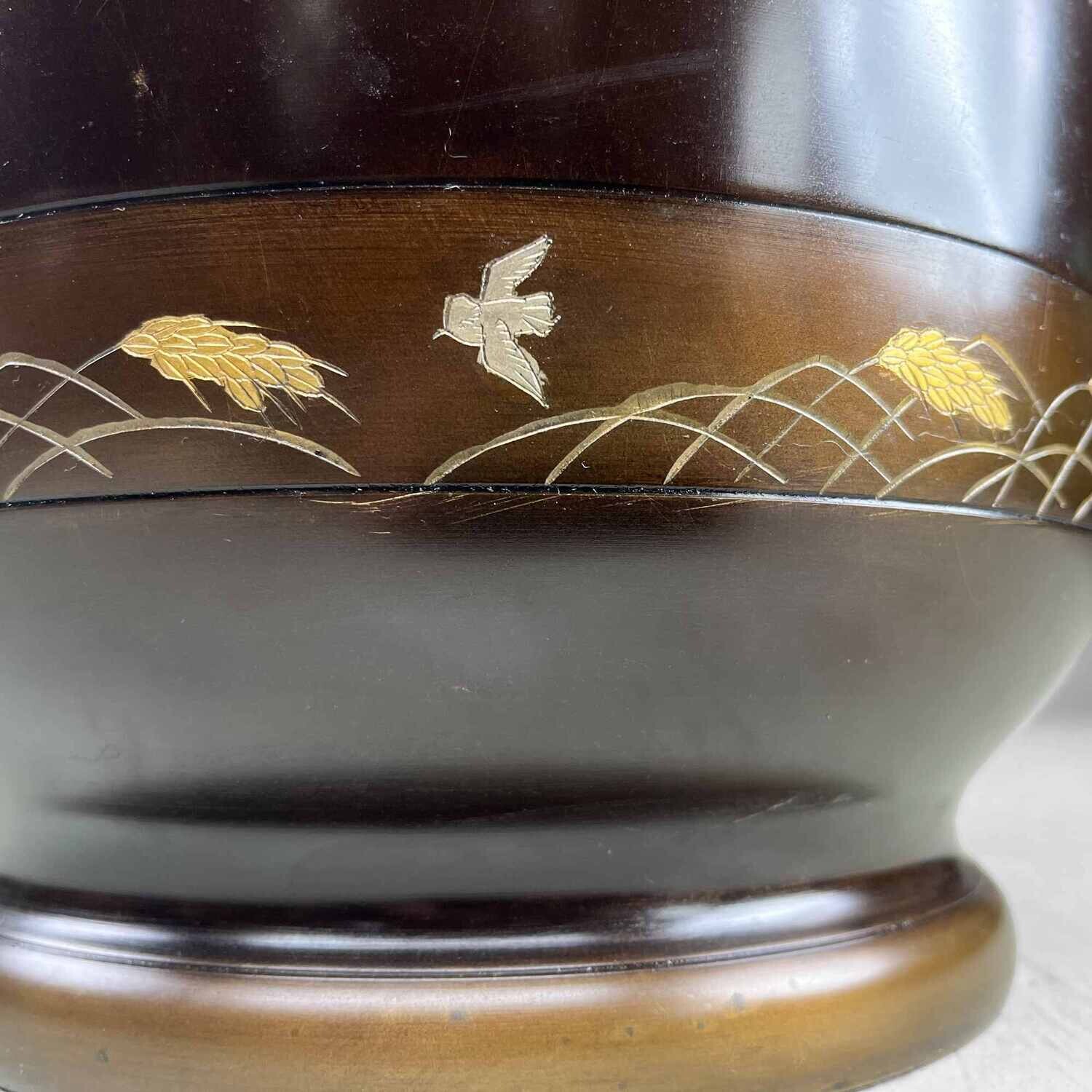 Set Antieke Koperen Hibachi jaren '50 Japan