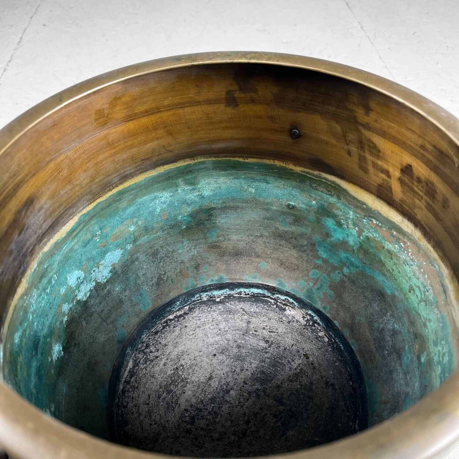 Set Antieke Koperen Hibachi jaren '50 Japan