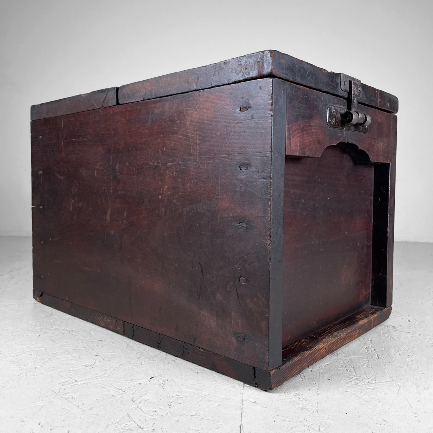 Wooden Zenibako Temple Charity Box Meiji Japan